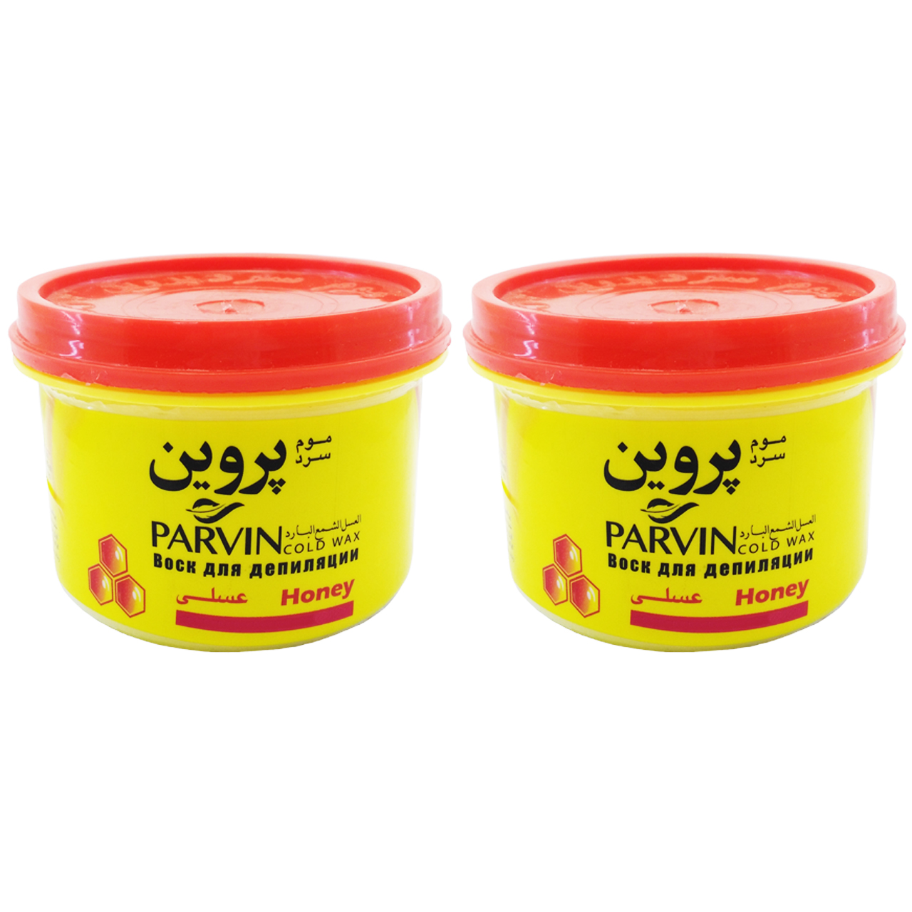 موم سرد پروین مدل honey حجم 750 گرم بسته 2 عددی