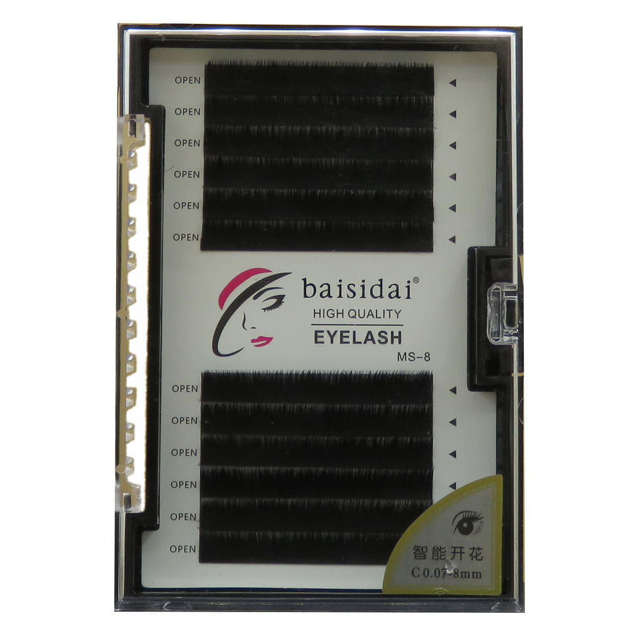 مژه مصنوعی بایسیدای مدل volume lashes c کد 08