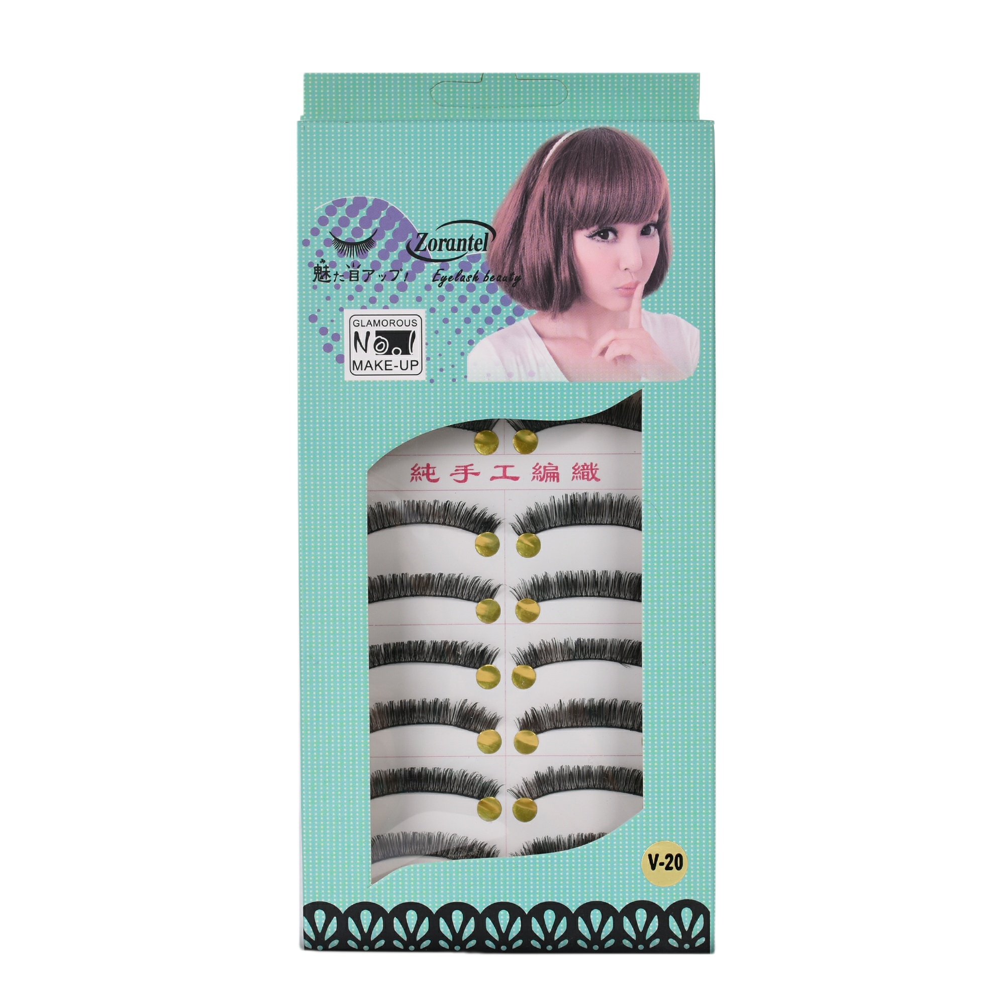مژه مصنوعی زورانتل مدل glamorous کد v 20