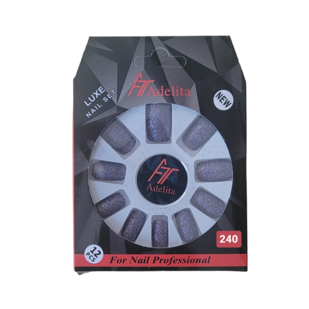 ناخن مصنوعی آدلیتا مدل g 240 بسته 12 عددی