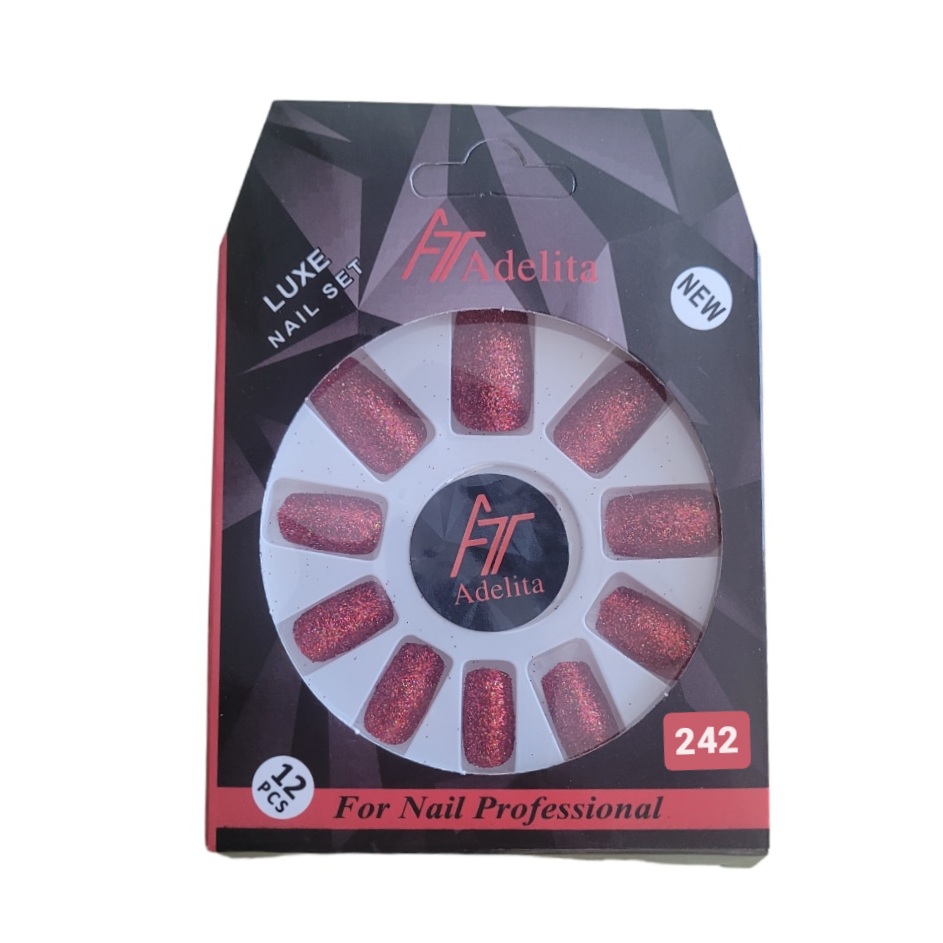 ناخن مصنوعی آدلیتا مدل g 242 بسته 12 عددی