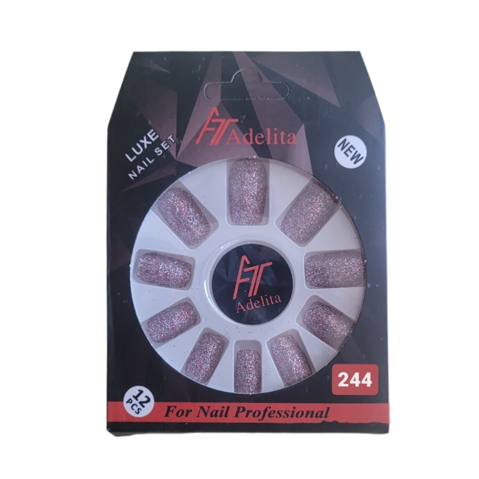 ناخن مصنوعی آدلیتا مدل g 244 بسته 12 عددی