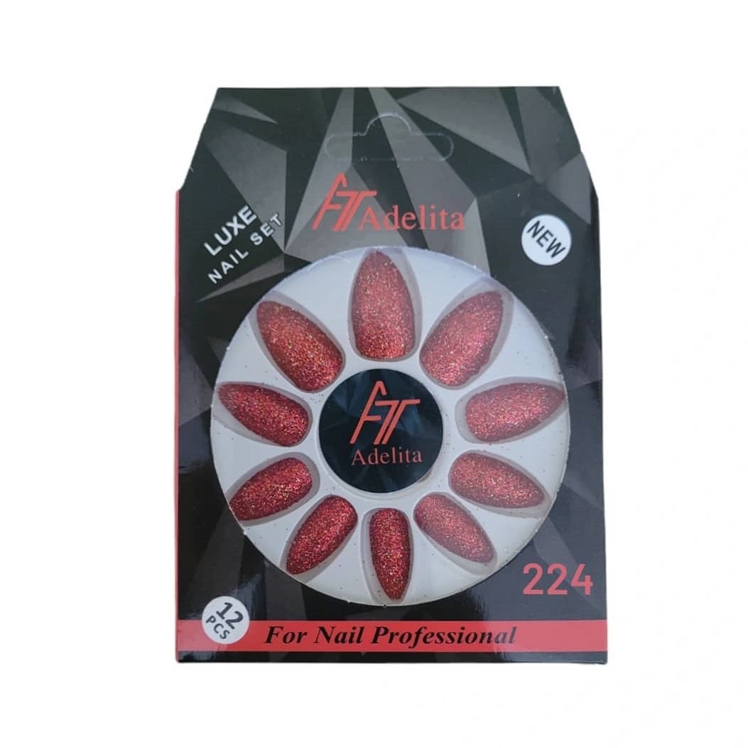 ناخن مصنوعی آدلیتا مدل t 224 بسته 12 عددی