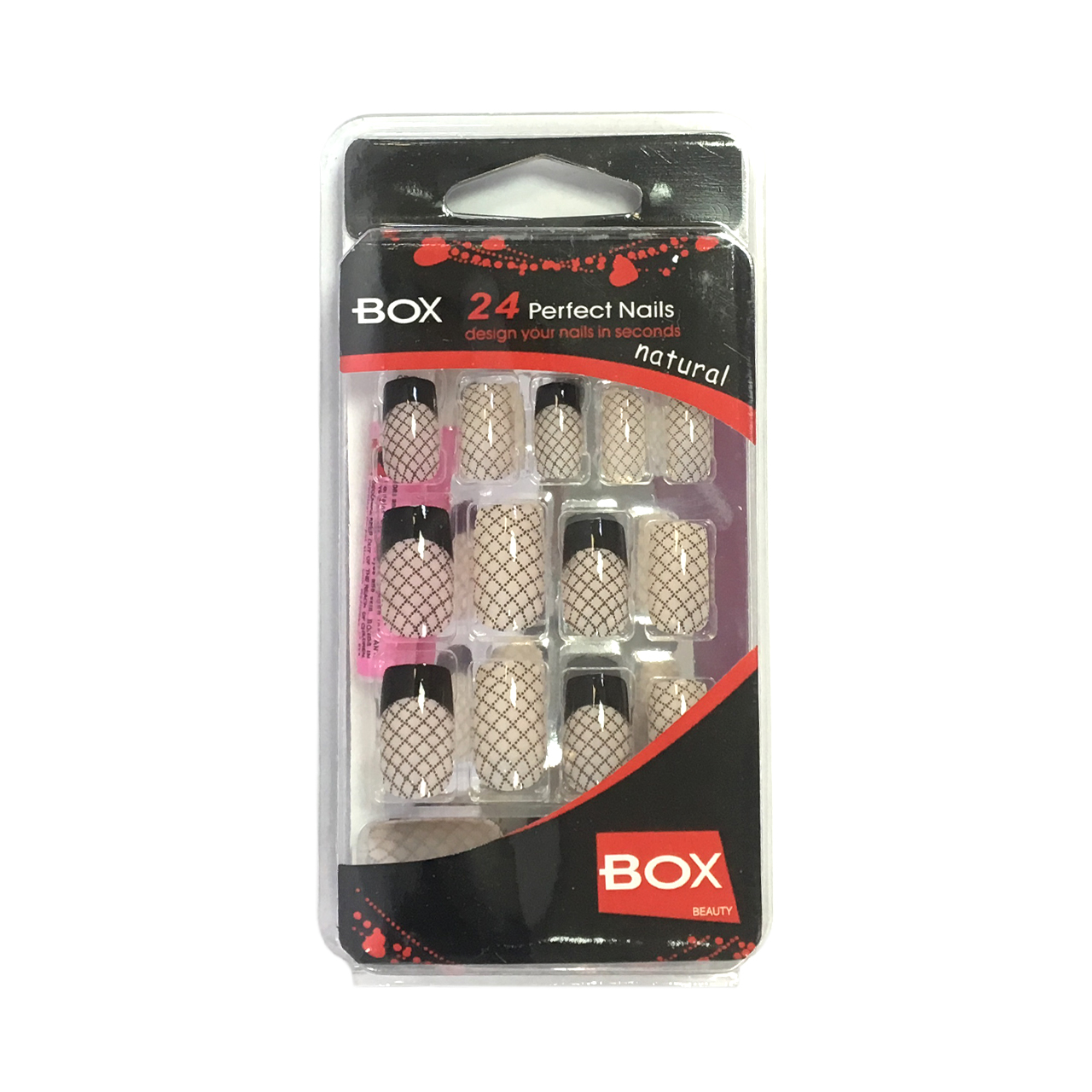 ناخن مصنوعی باکس مدل xo 25 بسته 24 عددی