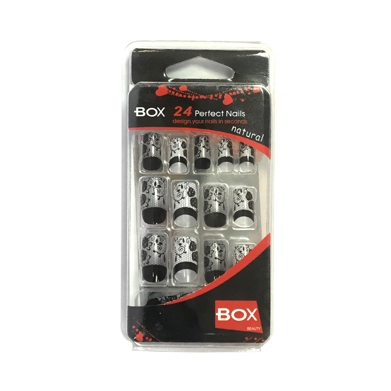 ناخن مصنوعی باکس مدل xo 35 بسته 24 عددی