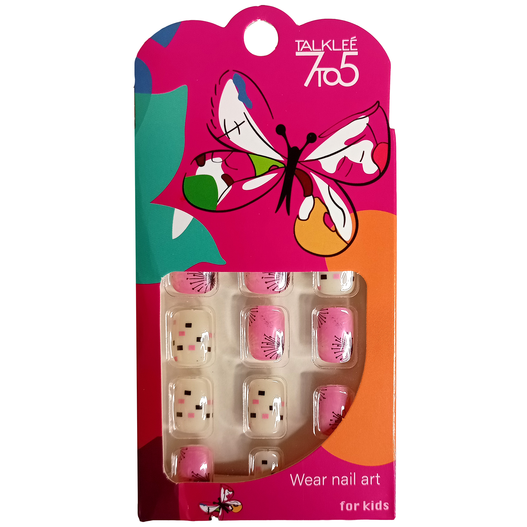 ناخن مصنوعی بچگانه تالکی کد 5s بسته 12 عددی