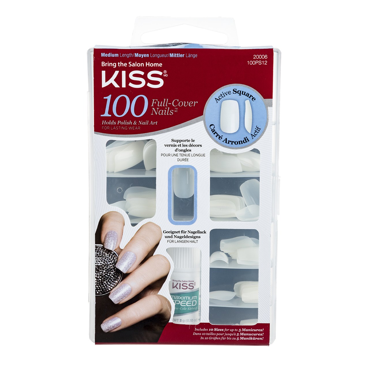 ناخن مصنوعی کیس مدل 100 full cover nails بسته 100 عددی
