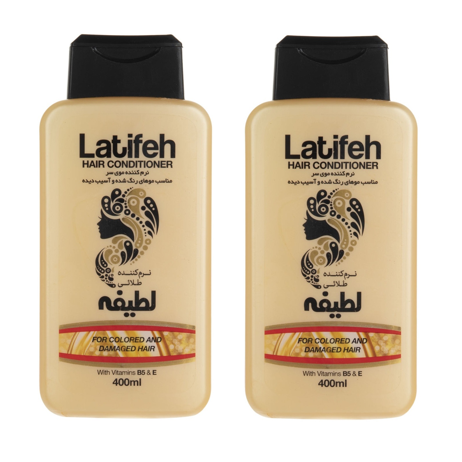 نرم کننده مو لطیفه مدل gold حجم 400 میلی لیتر مجموعه 2 عددی