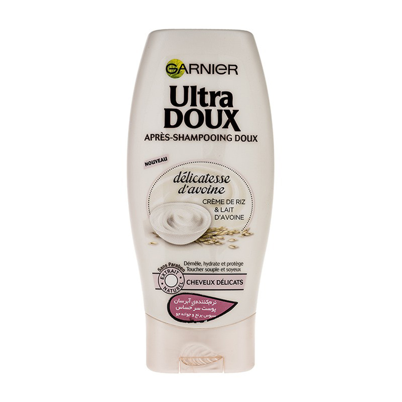 نرم کننده مو گارنیه سری ultra doux مدل oats milk and rice bran حجم 200 میلی لیتر