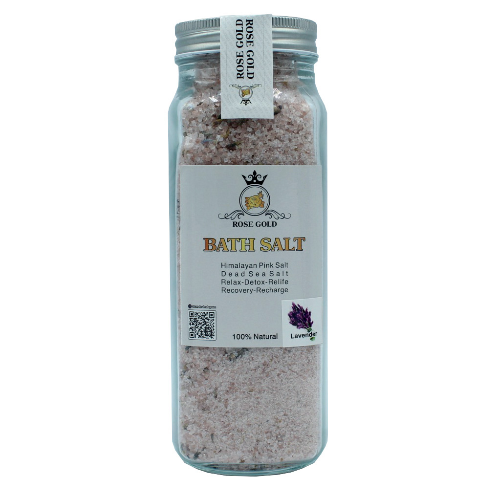 نمک حمام رز گلد مدل lavender وزن 1000 گرم