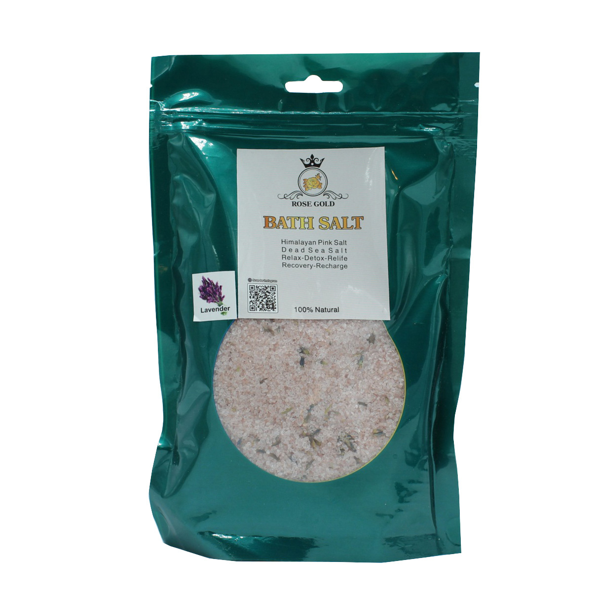 نمک حمام رز گلد مدل lavender وزن 500 گرم