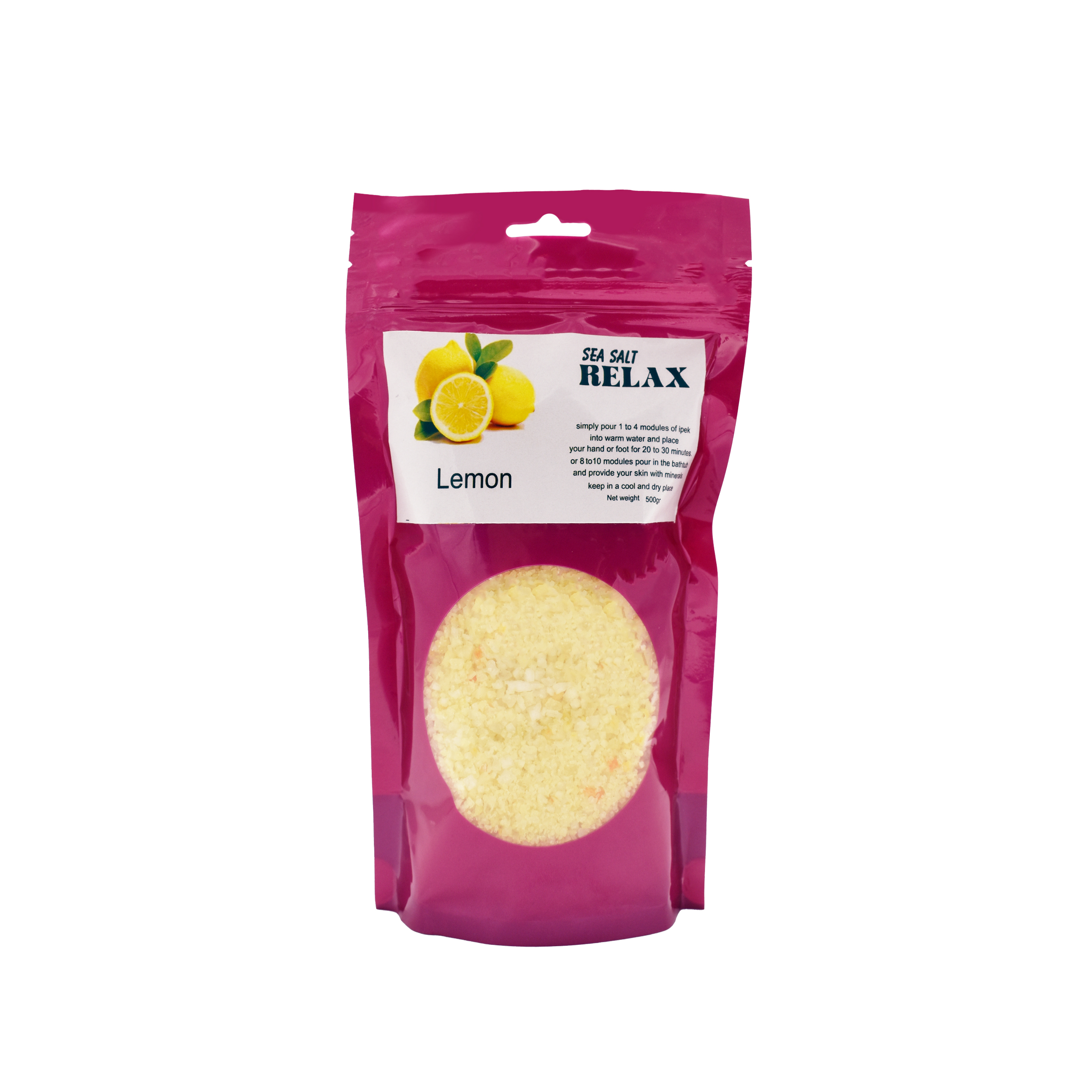 نمک حمام ریلکس مدل lemon وزن 500 گرم