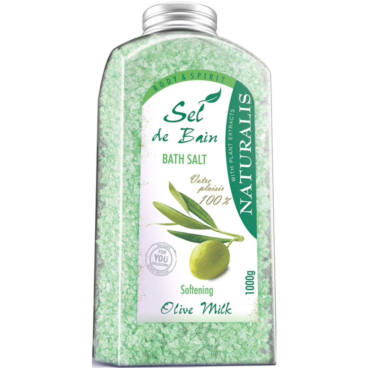 نمک حمام نچرالیس مدل olive milk وزن 1000 گرم