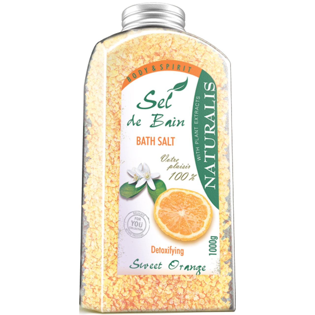 نمک حمام نچرالیس مدل sweet orange وزن 1000 گرم