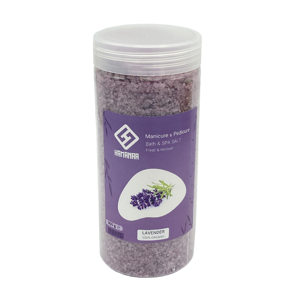 نمک حمام هامانا مدل lavender وزن 900 گرم