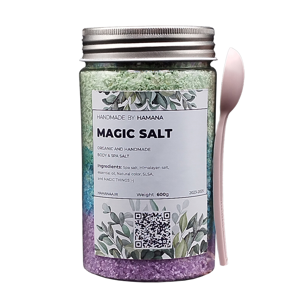 نمک حمام هامانا مدل magic salt وزن 600 گرم