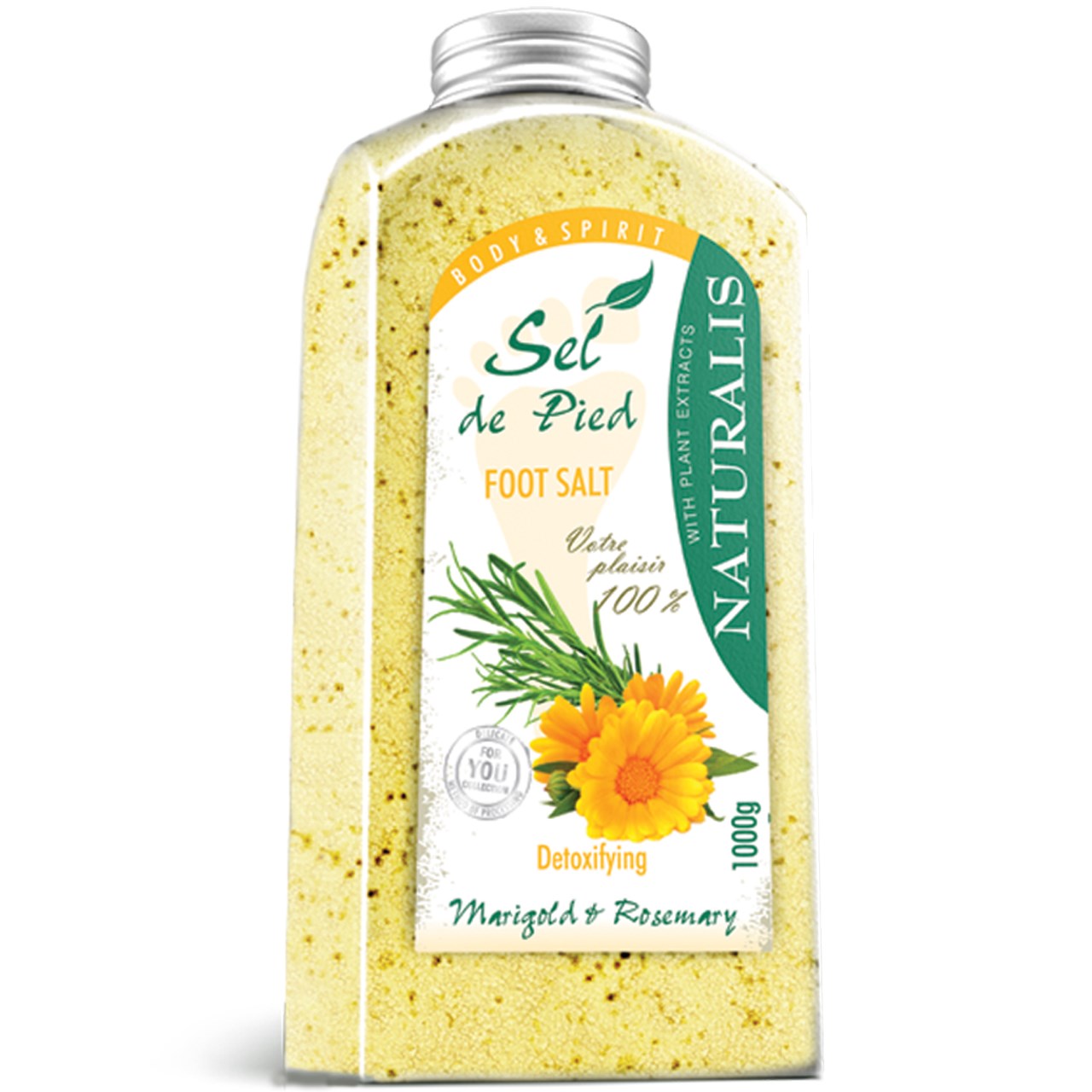 نمک پا نچرالیس مدل marigold and rosemary وزن 1000گرم