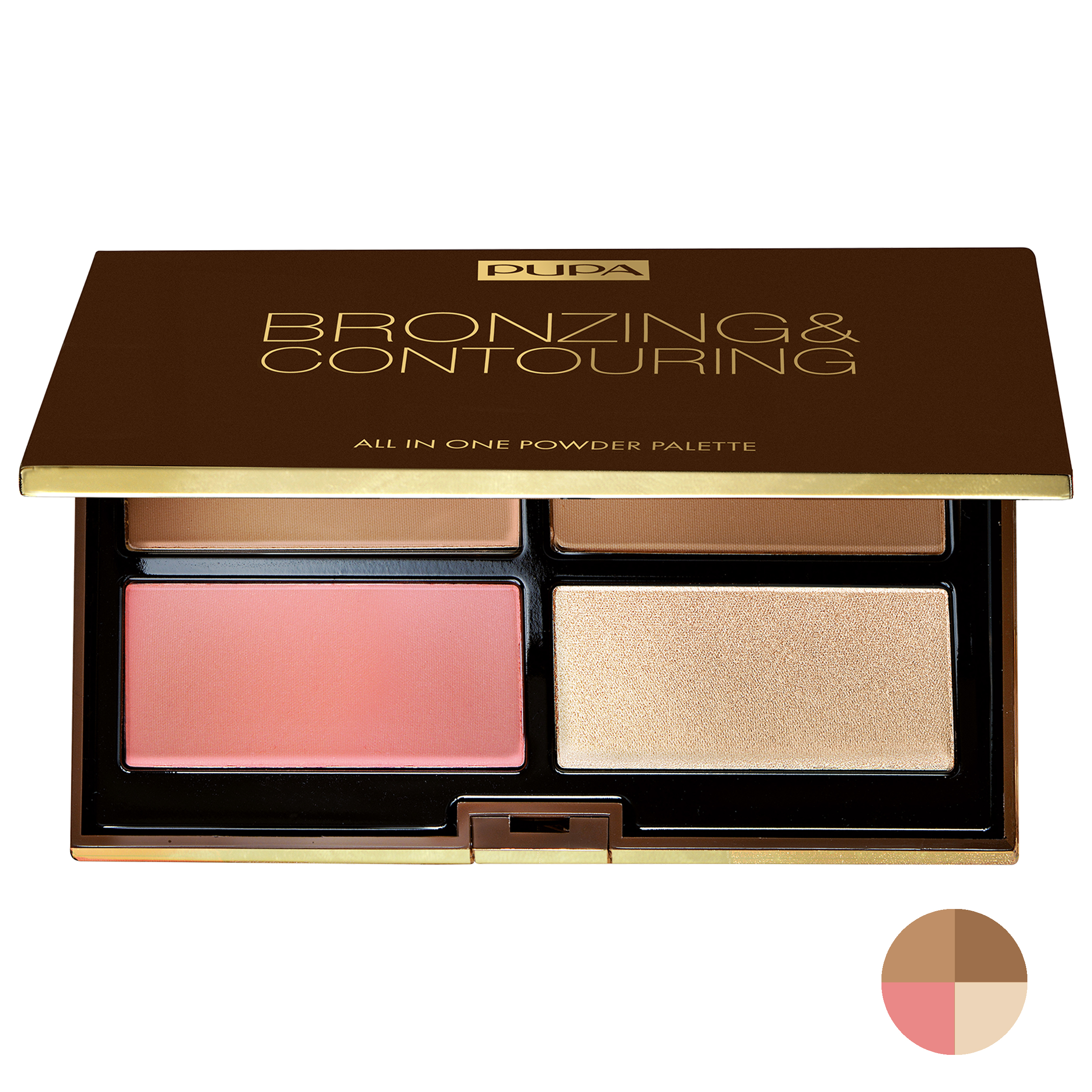 پالت کانتورینگ پوپا سری all in one powder palette شماره 001