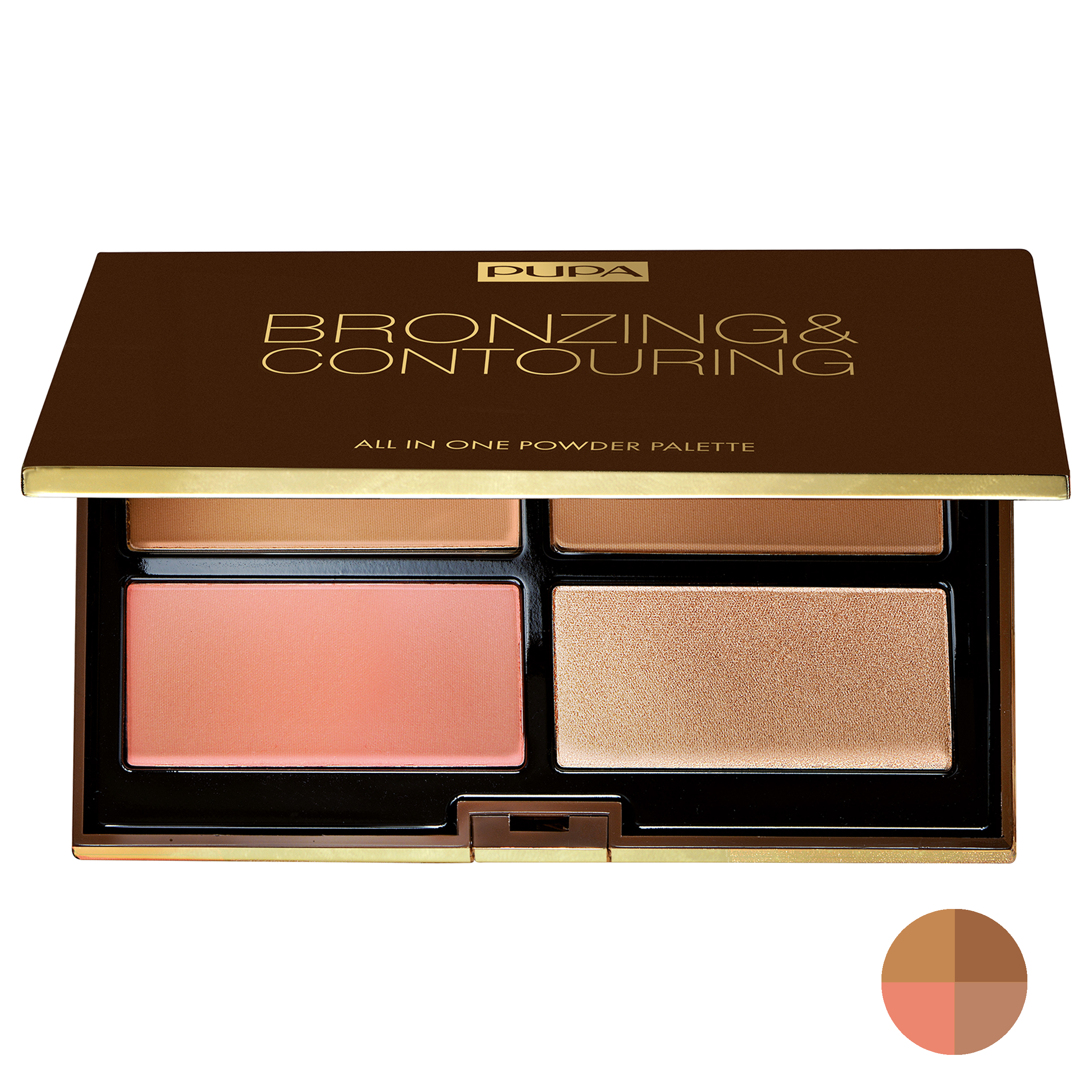 پالت کانتورینگ پوپا سری all in one powder palette شماره 002