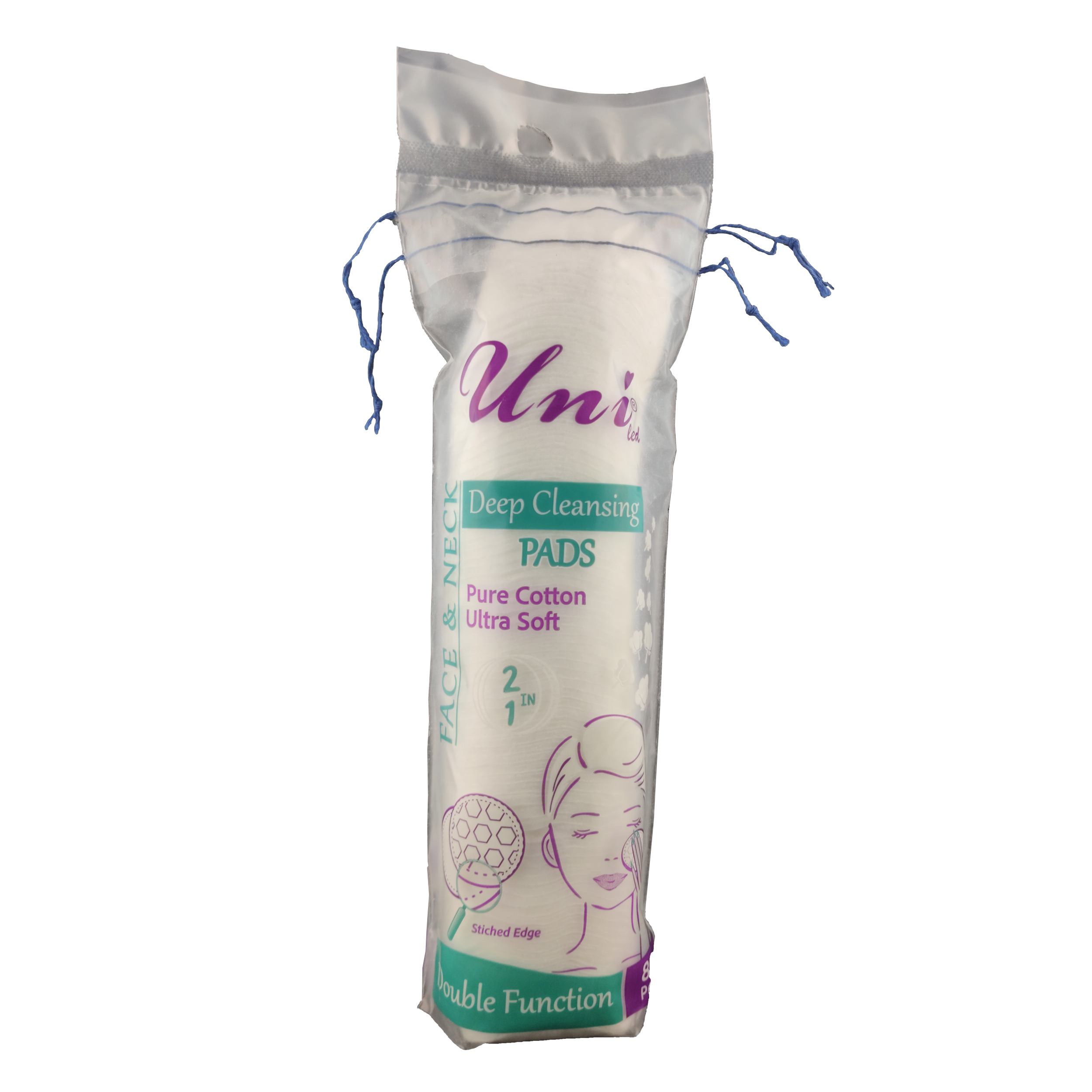 پد آرایشی یونی لد مدل ultra soft بسته 80 عددی
