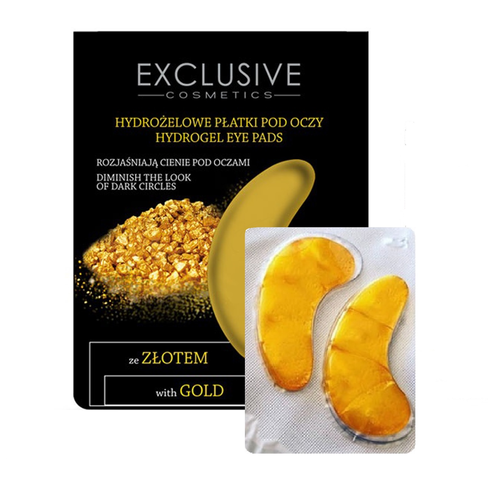 پد قوی دور چشم حاوی طلا اکسکلوسیو مدل gold extract