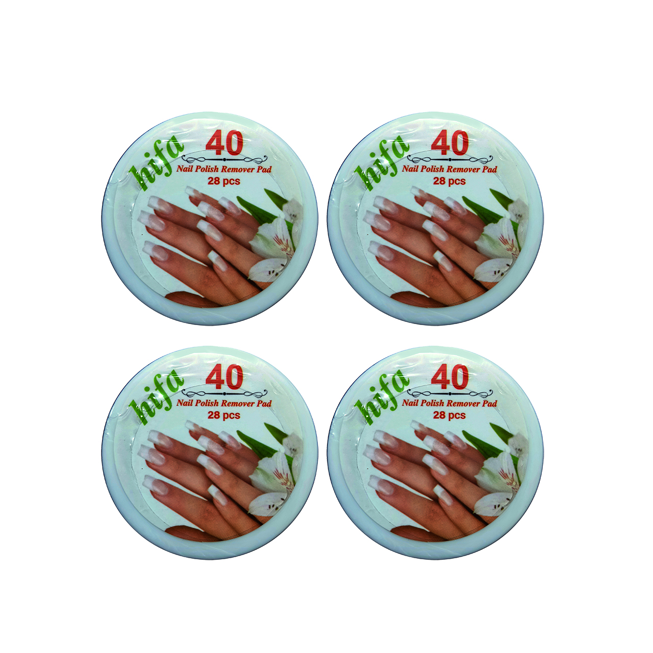 پد لاک پاک کن حیفا مدل 28 pcs بسته 4 عددی