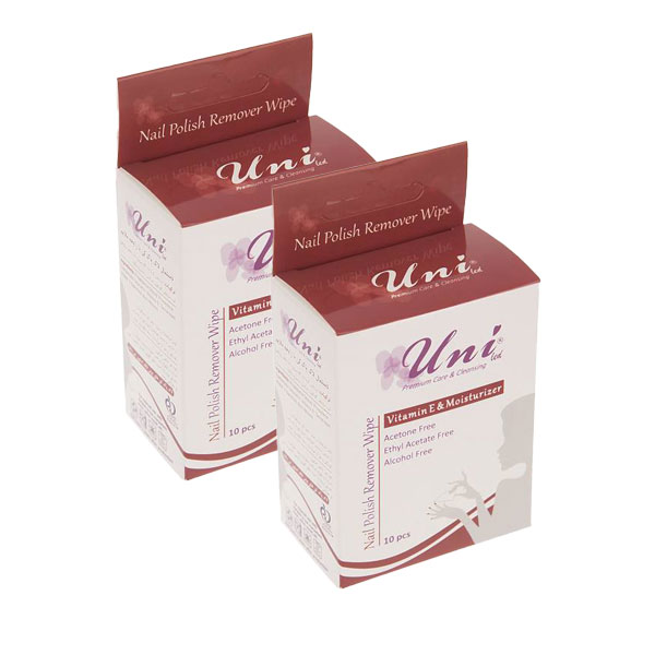پد لاک پاک کن یونی لد مدل vitamin e and moisturizer مجموعه 2 عددی