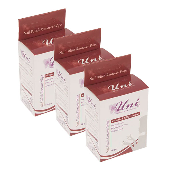 پد لاک پاک کن یونی لد مدل vitamin e and moisturizer مجموعه 3 عددی