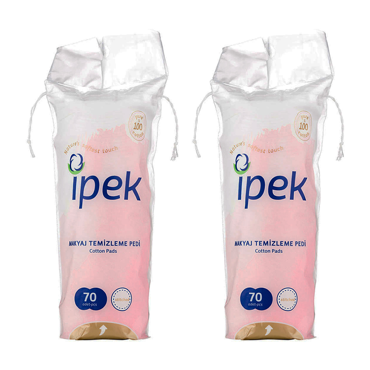 پد پاک کننده آرایش صورت ایپک مدل cotton مجموعه 2 عددی