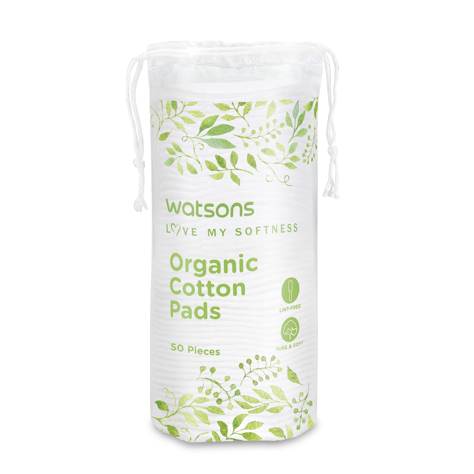 پد پاک کننده آرایش صورت واتسونز مدل organic بسته 50 عددی