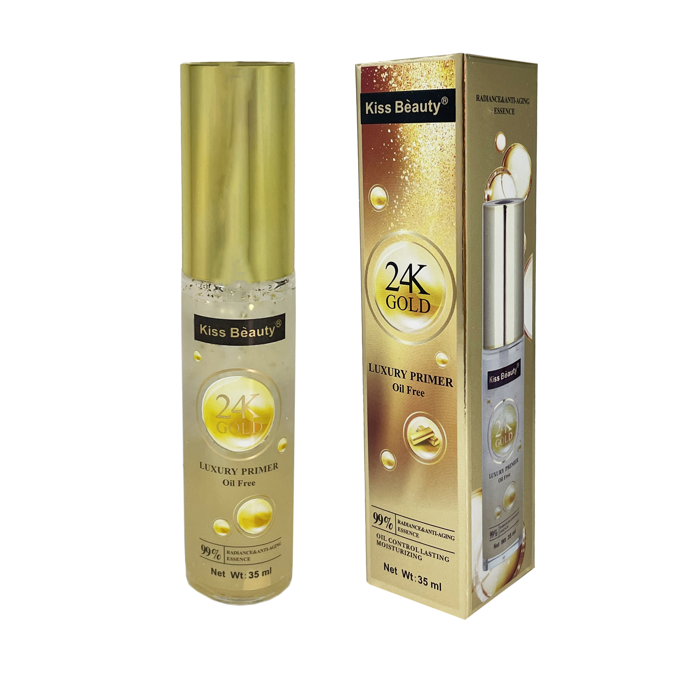پرایمر صورت کیس بیوتی مدل 24k gold حجم 35 میلی لیتر
