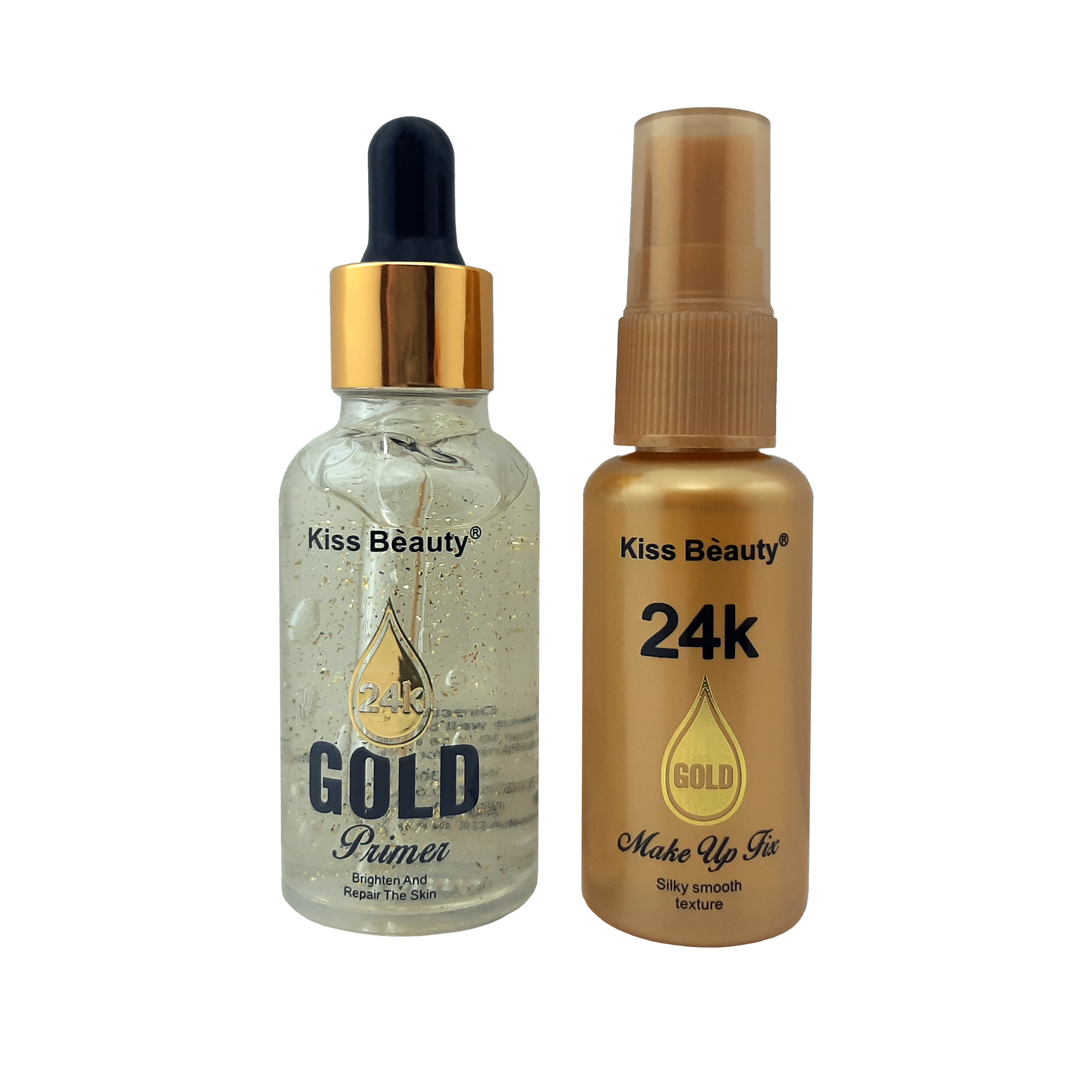پرایمر و اسپری تثبیت کننده آرایش کیس بیوتی مدل gold 2in1