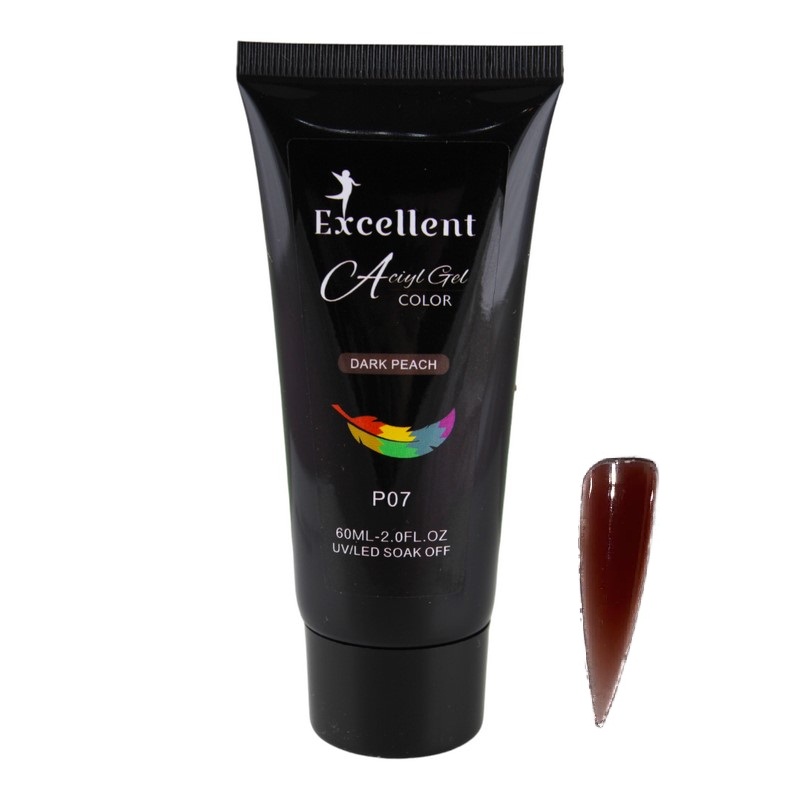 پلی ژل کاشت ناخن اکسلنت مدل p07 حجم 60 میلی لیتر