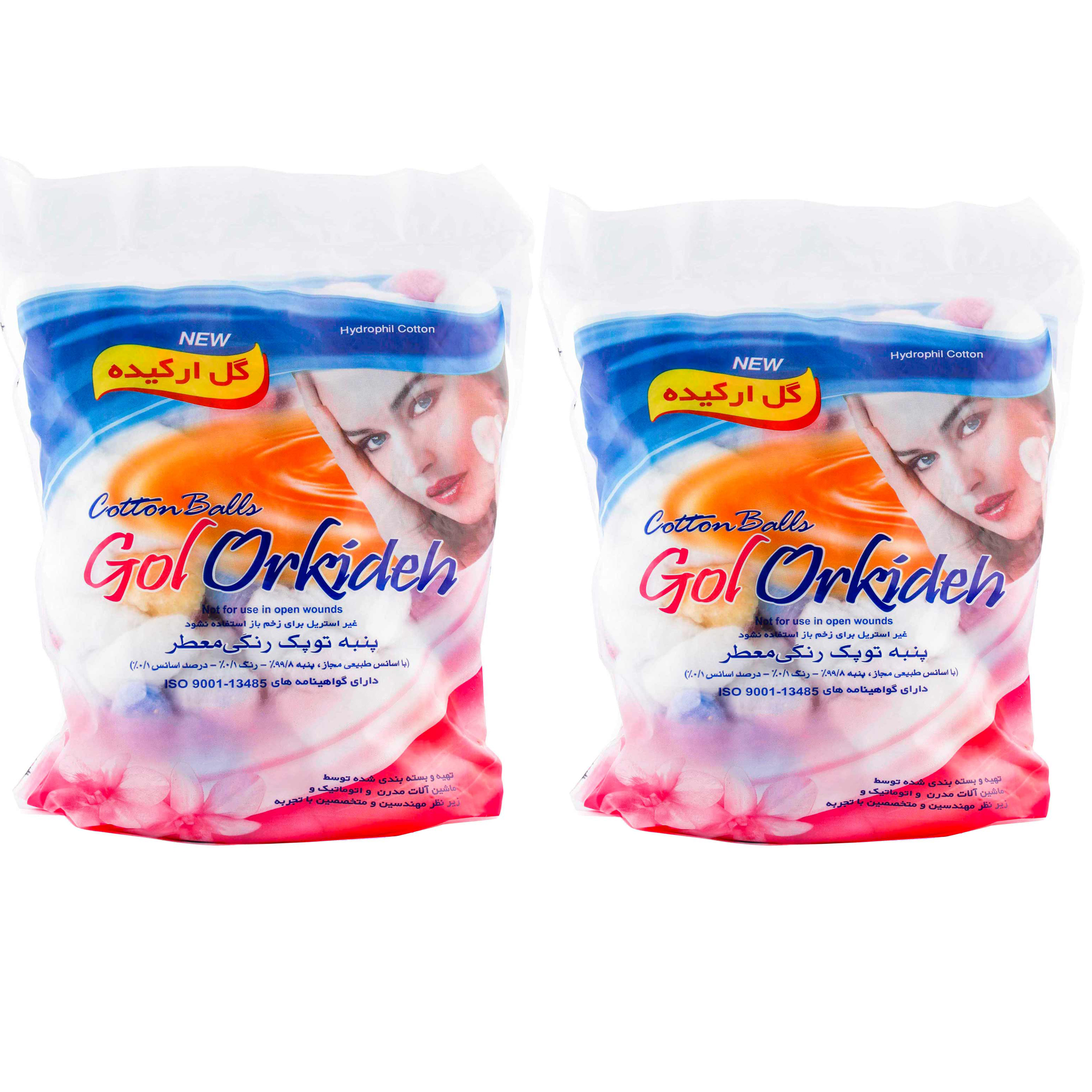 پنبه آرایشی ارکیده مدل 01 gol بسته 2 عددی