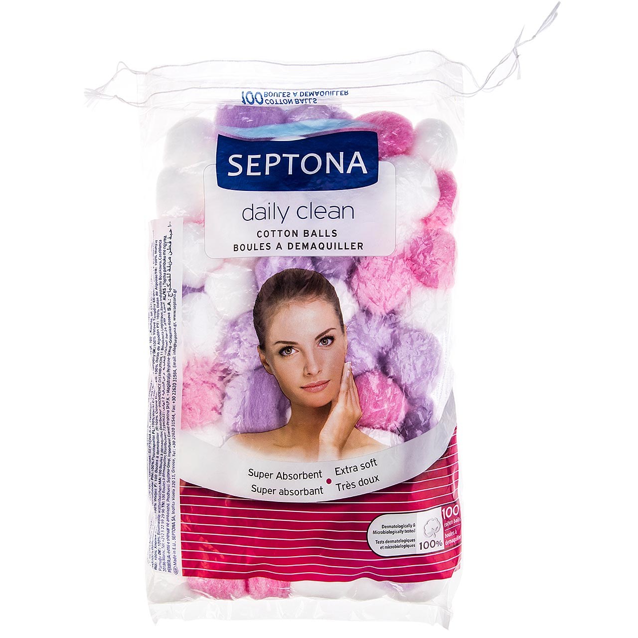 پنبه سپتونا مدل cotton balls بسته‌ 100 عددی