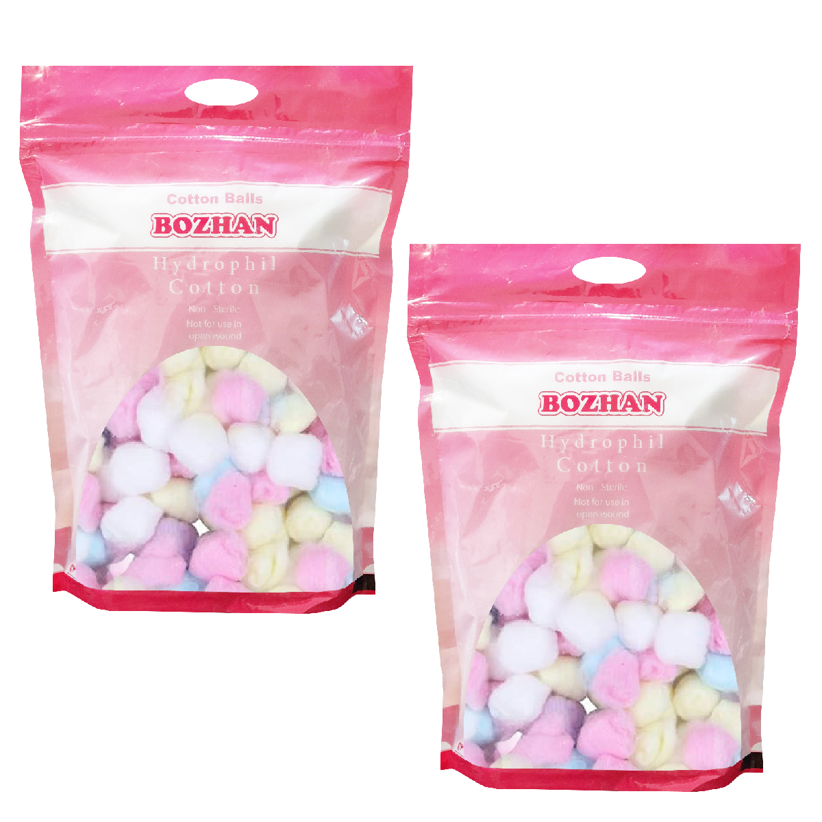 پنبه هیدروفیل بوژان مدل زیپ کیپ c balls وزن 100 گرم مجموعه 2 عددی