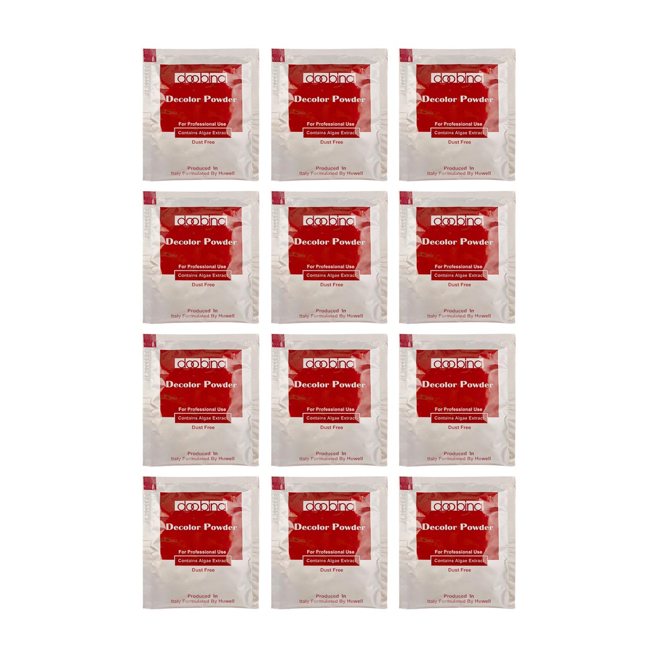 پودر دکلره دوبینا مدل dust free وزن 30 گرم مجموعه 12 عددی