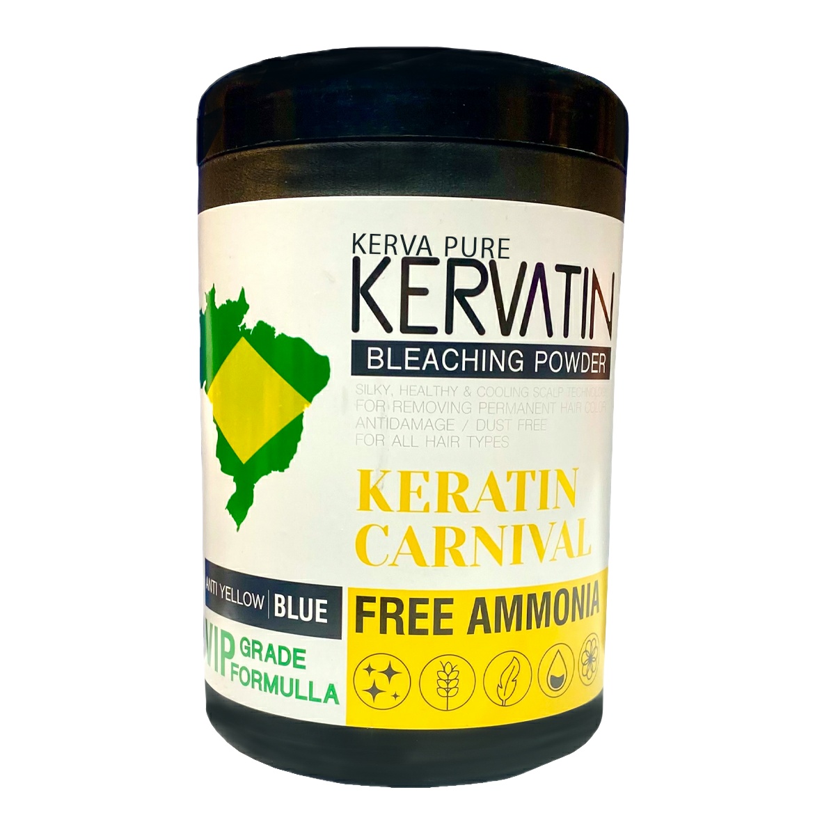 پودر دکلره کروا پیور مدل keratin carnival vip وزن 400 گرم