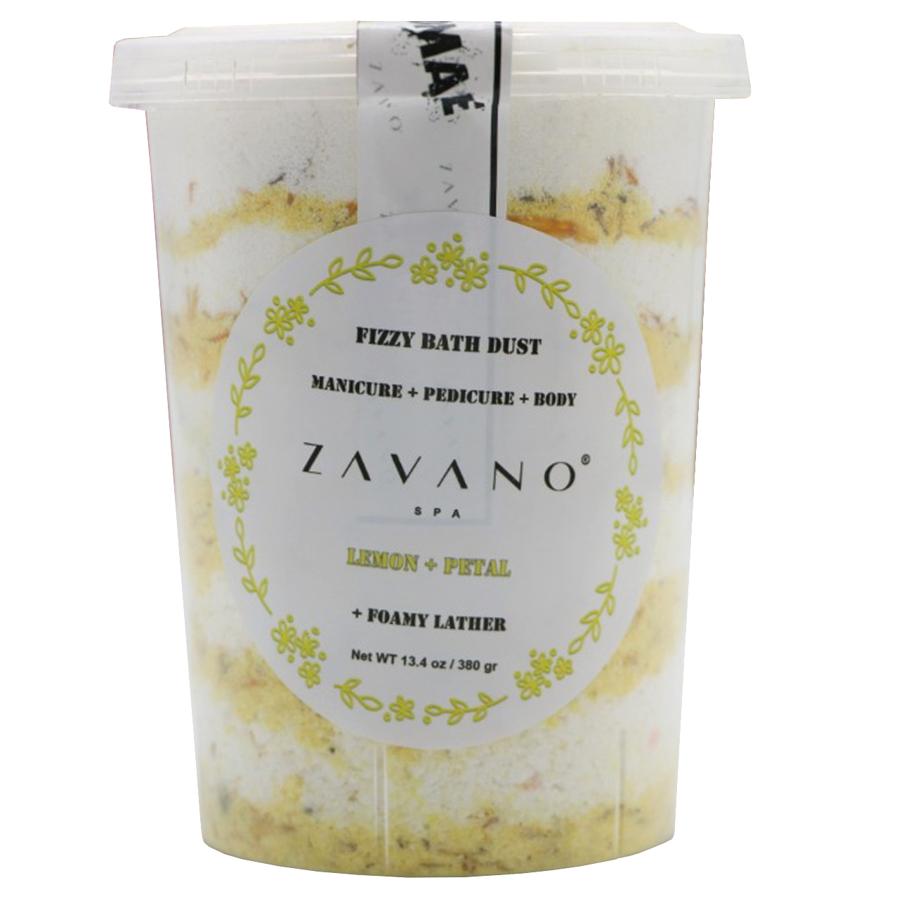 پودر مانیکور و پدیکور زاوانو مدل lemon وزن 380 گرم