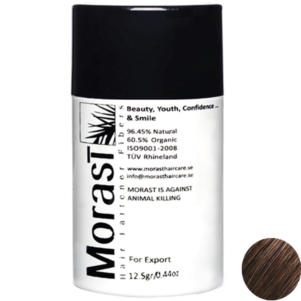 پودر پرپشت کننده مو مورست مدل medium brown وزن 12.5 گرم رنگ قهوه ای متوسط