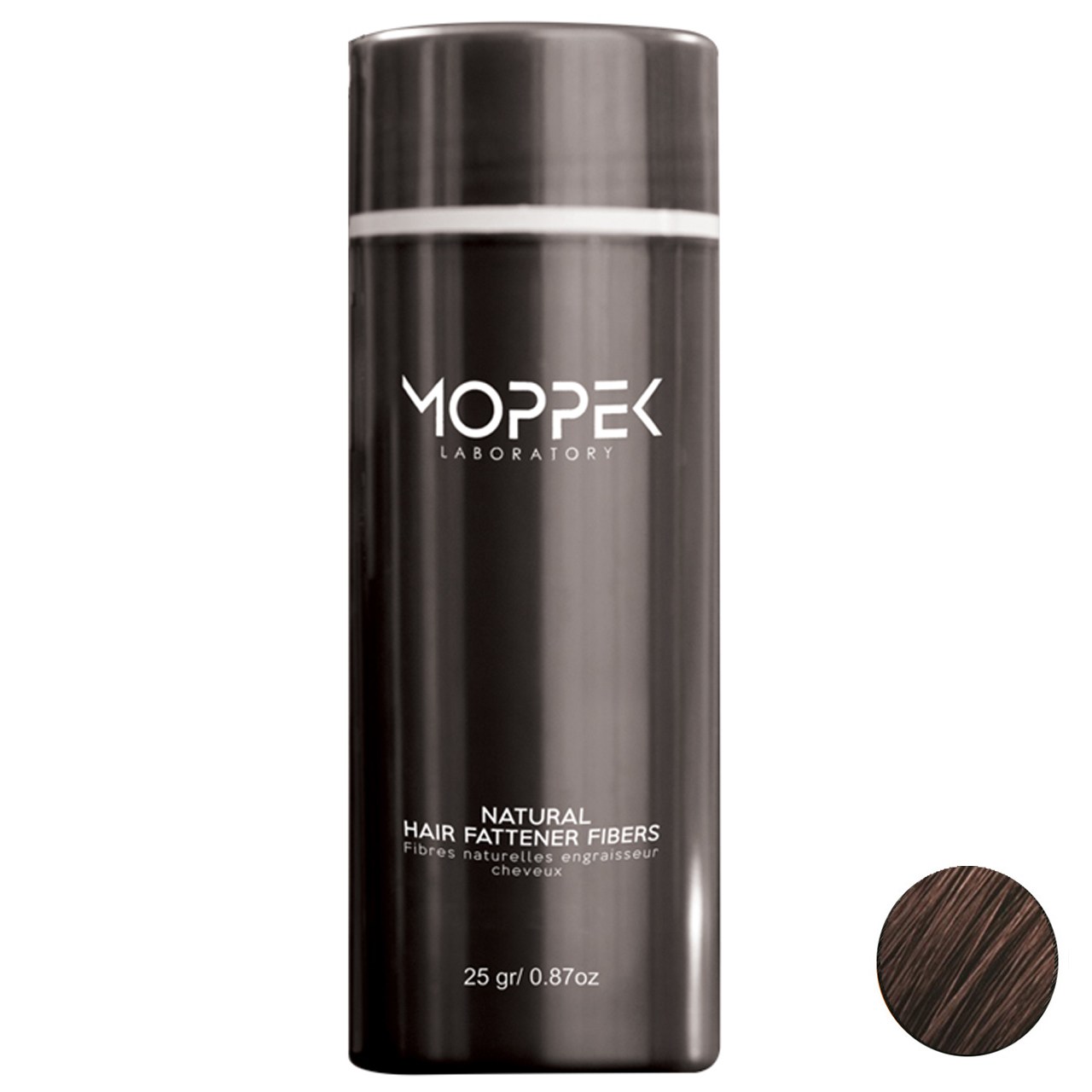پودر پرپشت کننده مو موپک مدل dark brown وزن 25 گرم رنگ قهوه ای تیره