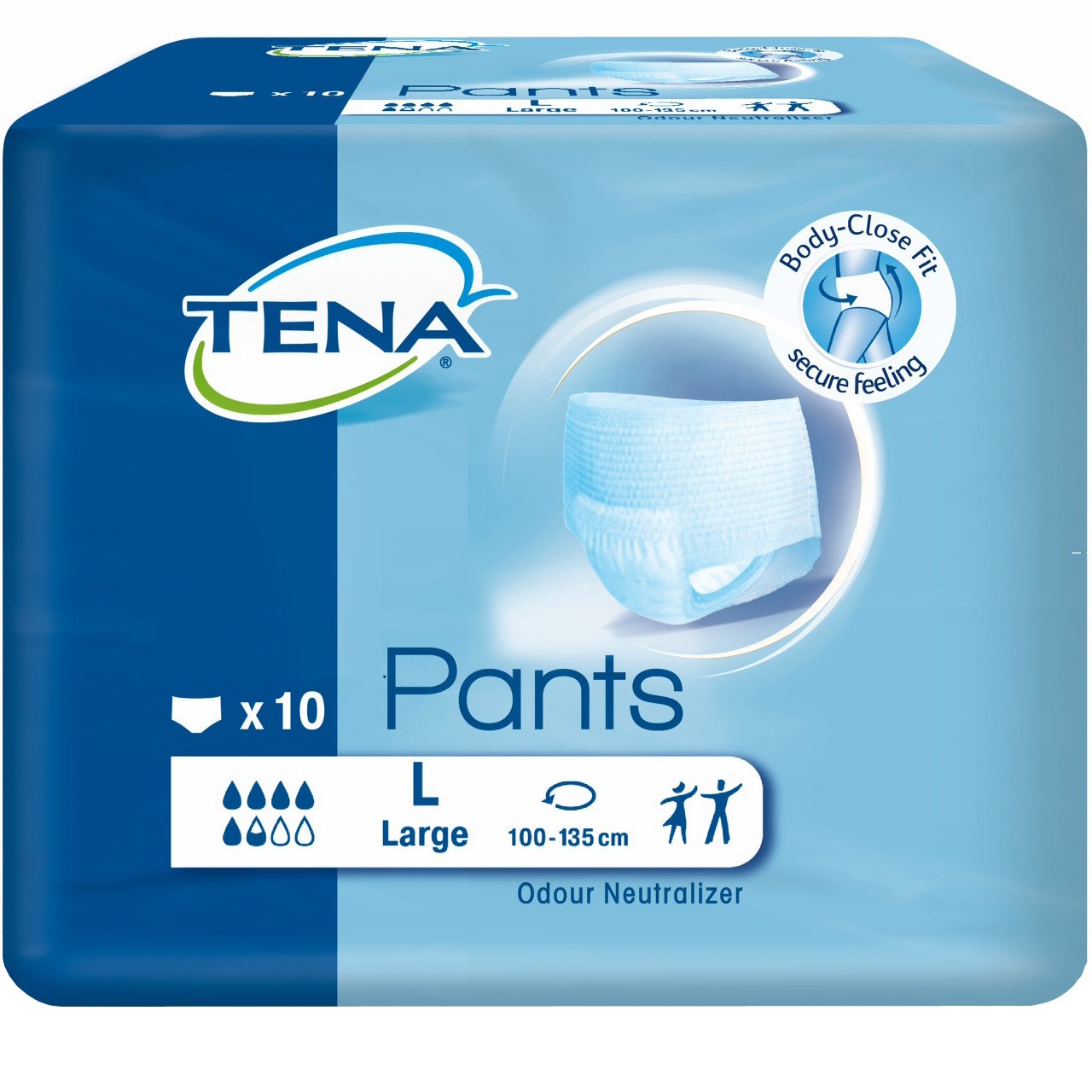 پوشک بزرگسال تنا مدل شورتی 5.5 قطره large بسته 10 عددی