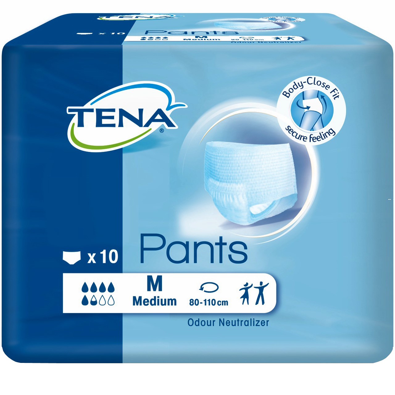 پوشک بزرگسال تنا مدل شورتی 5.5 قطره medium بسته 10 عددی