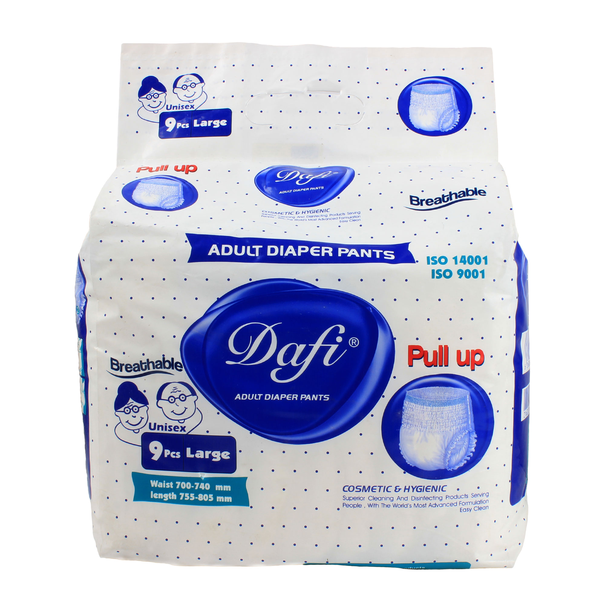 پوشک شورتی بزرگسال دافی مدل large بسته 9 عددی