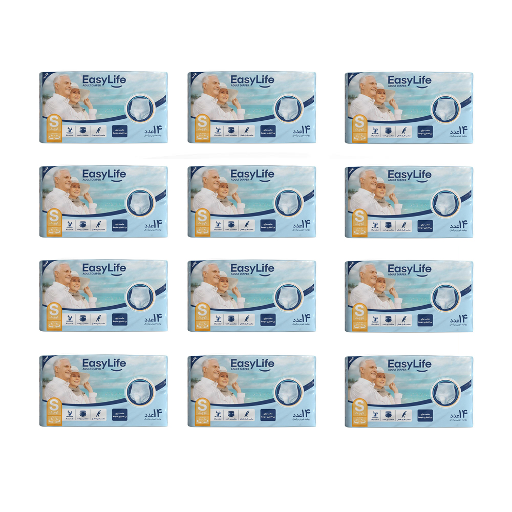 پوشینه بزرگسال ایزی لایف کد 01 سایز کوچک مجموعه 12 عددی
