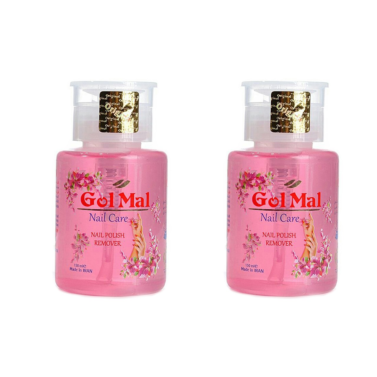 پک 2 عددی لاک پاک کن گل مل مدل پمپی nail care حجم 2 عدد 300 میلی لیتر