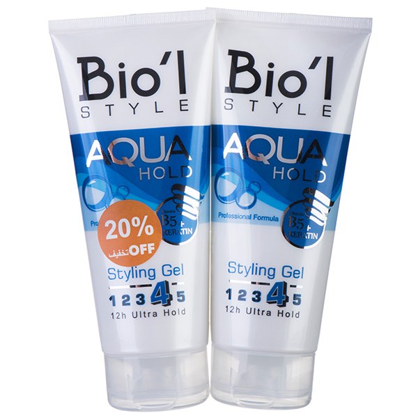 پک ژل موی سر 2 تایی بیول مدل aqua hold حجم 200 میلی لیتر