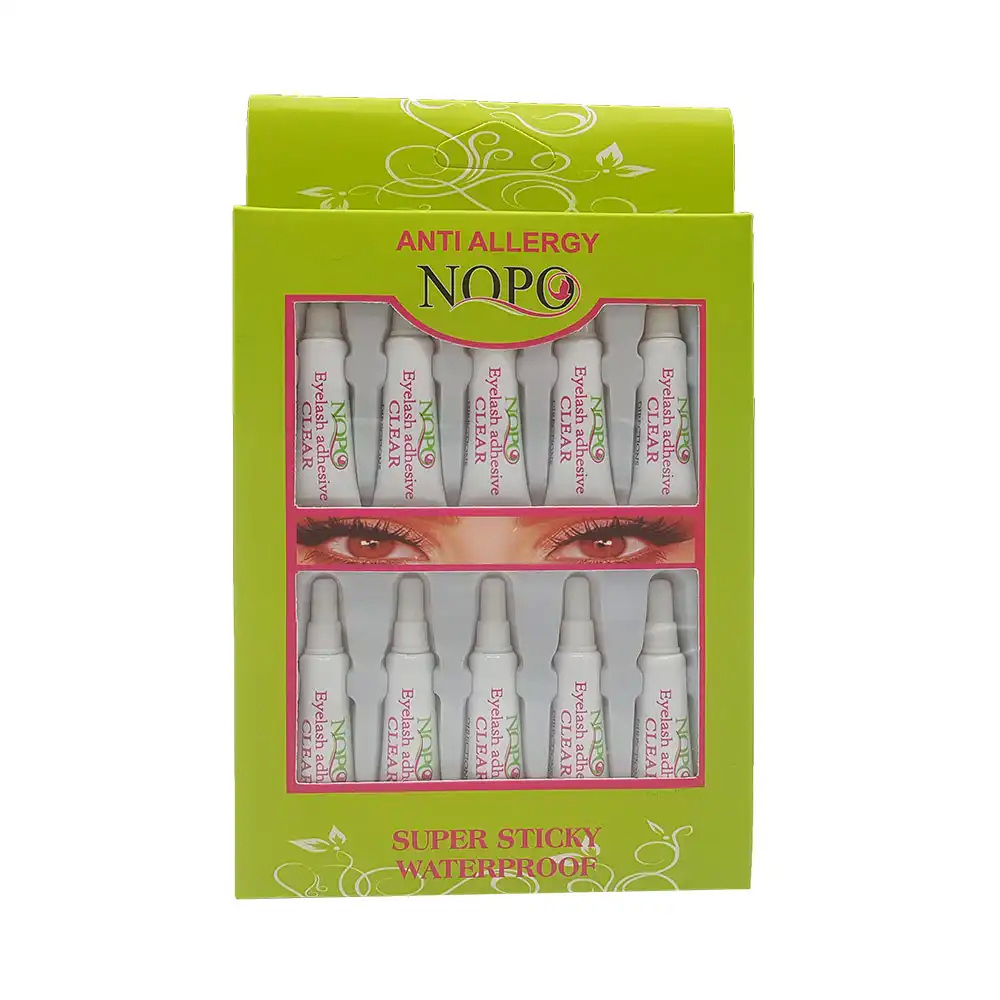 چسب مژه مصنوعی نوپو مدل clear وزن 1 گرم مجموعه 10 عددی