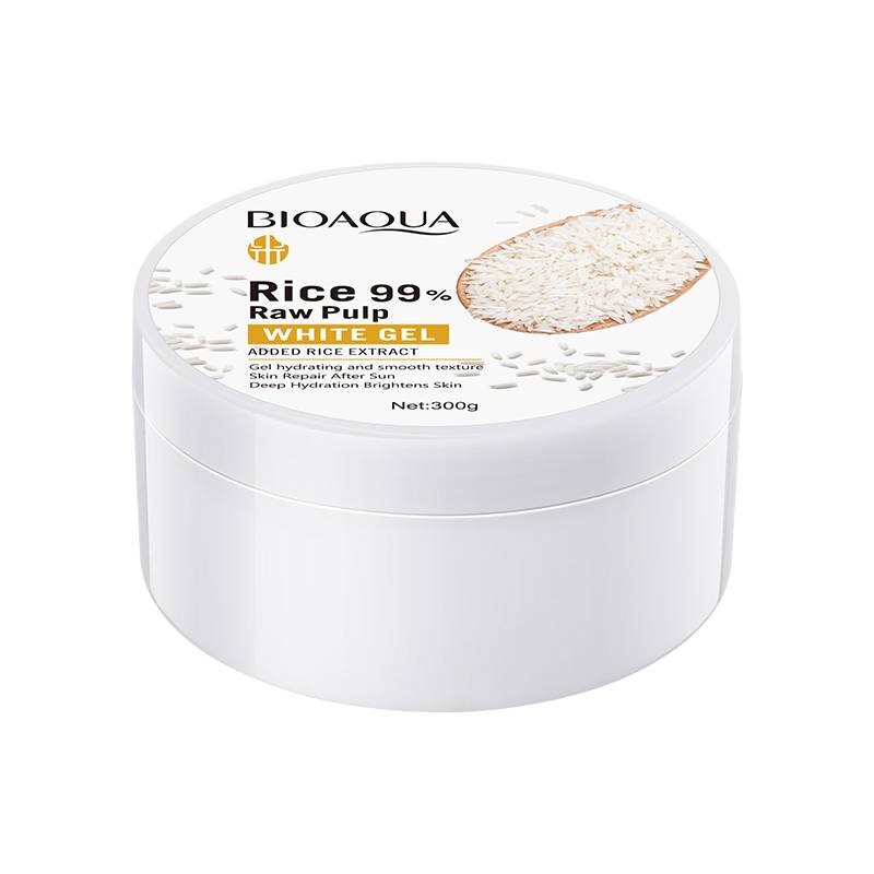 ژل روشن کننده بایو آکوا مدل rice raw pulp وزن 300 گرم