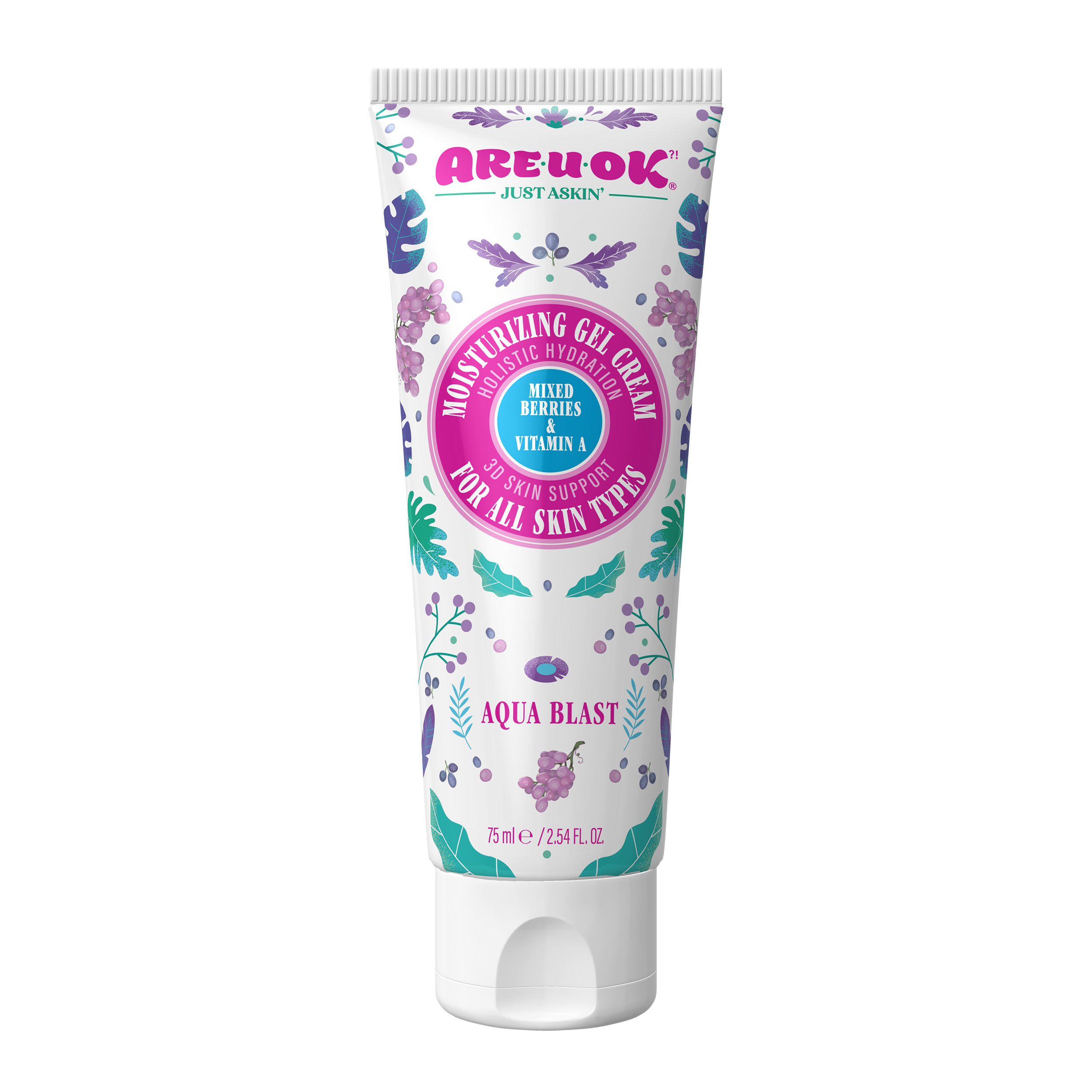 ژل آبرسان آریواُکی مدل mixed berries and vitamin a حجم 75 میلی لیتر
